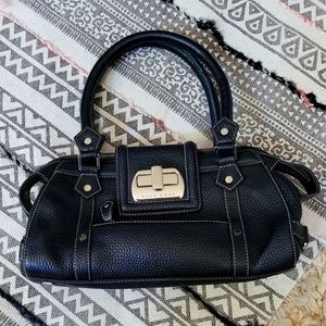 Authentic Vintage Hugo Boss black pebble leather bag